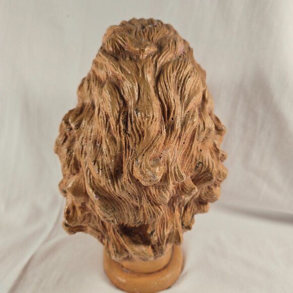 Vintage Albert Einstein Head Bust MCM Statue Chalkwear Plaster Figure‎ Esco like - Picture 7 of 12